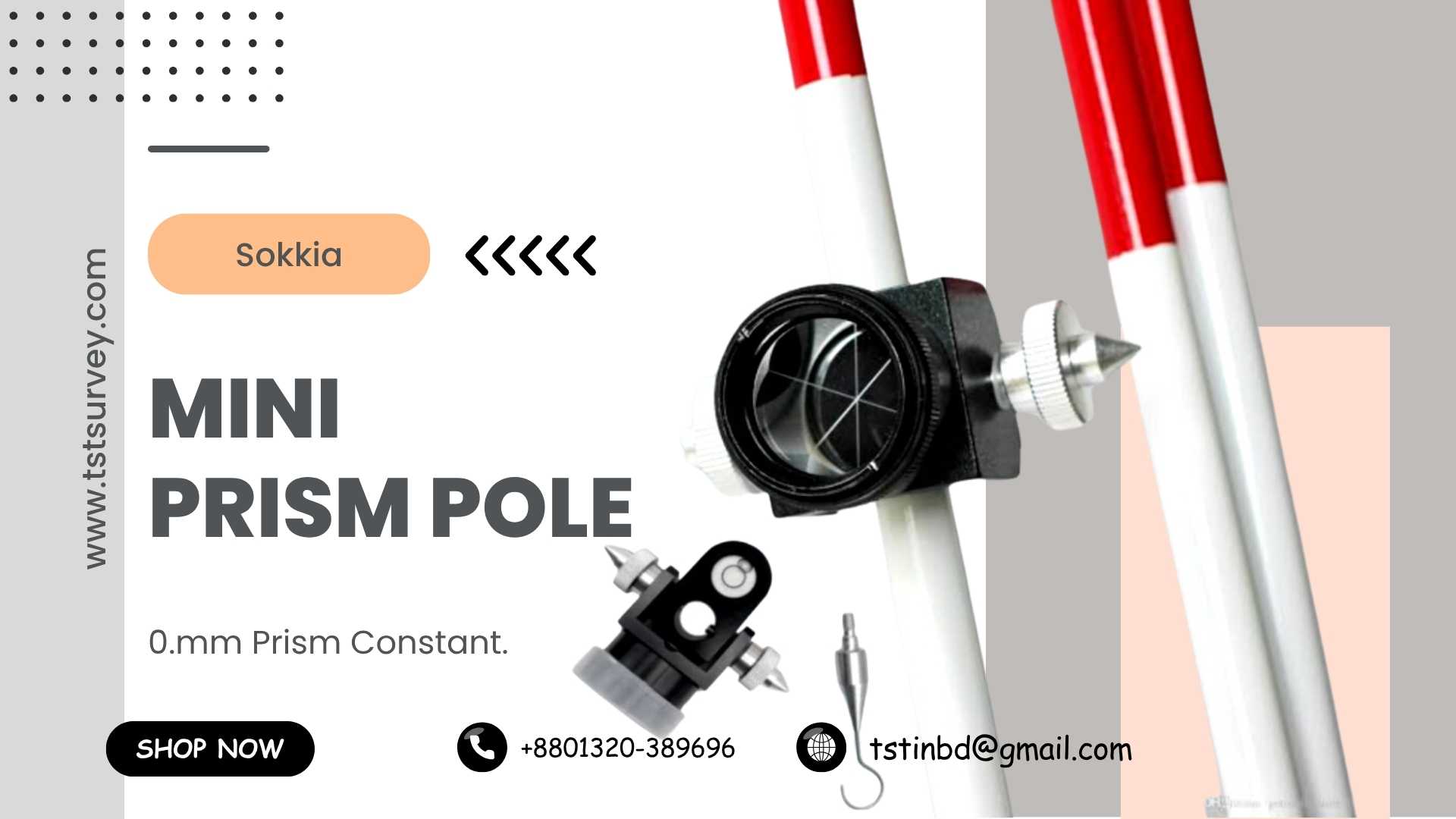 Sokkia Quality Mini Prism Pole